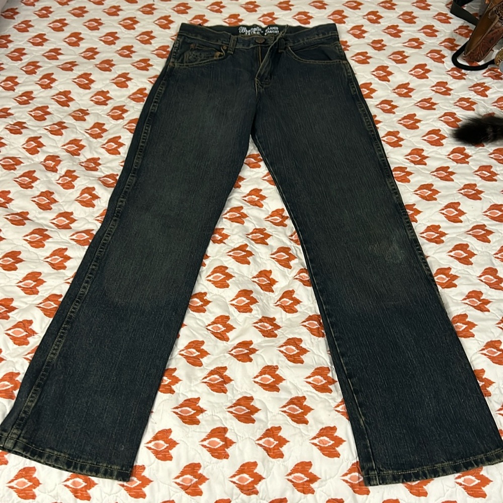 KID WRANGLER RETRO RELAXED STRAIGHT BOOTCUT JEANS 16 REGULAR